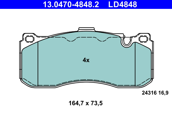 Brake Pad Set, disc brake (Front axle)  Art. 13047048482