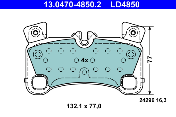 Brake Pad Set, disc brake (Rear axle)  Art. 13047048502