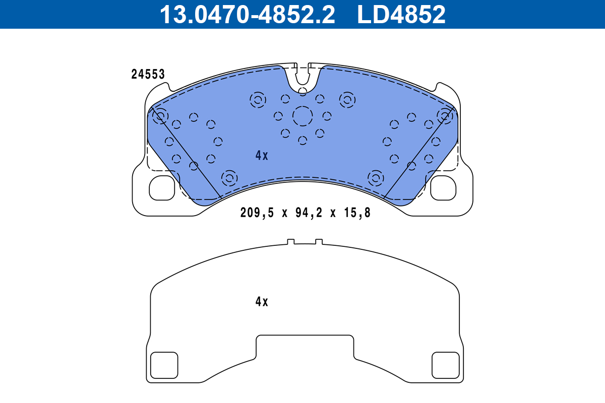 Brake Pad Set, disc brake  Art. 13047048522