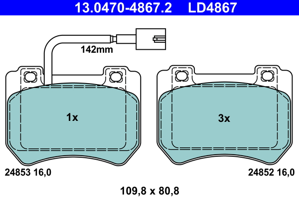 Brake Pad Set, disc brake (Front axle)  Art. 13047048672