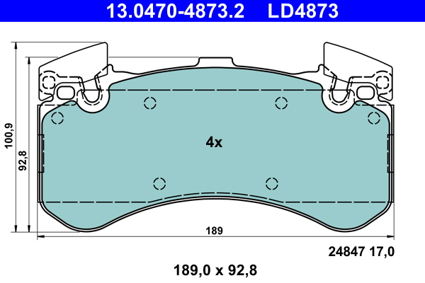 Brake Pad Set, disc brake  Art. 13047048732