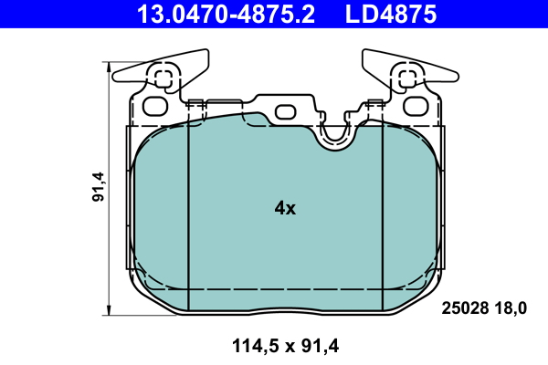 Brake Pad Set, disc brake (Front axle)  Art. 13047048752