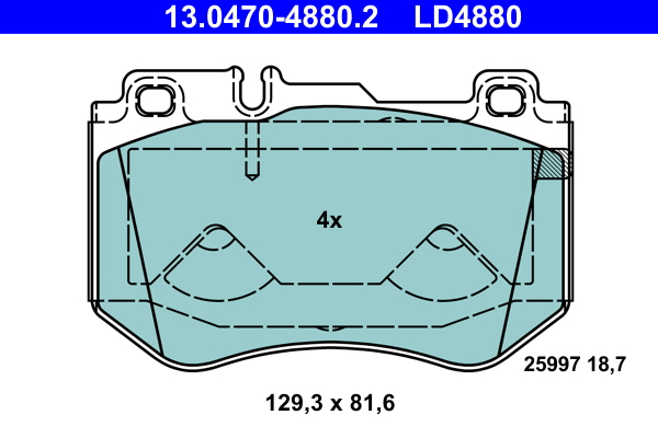 Brake Pad Set, disc brake (Front axle)  Art. 13047048802