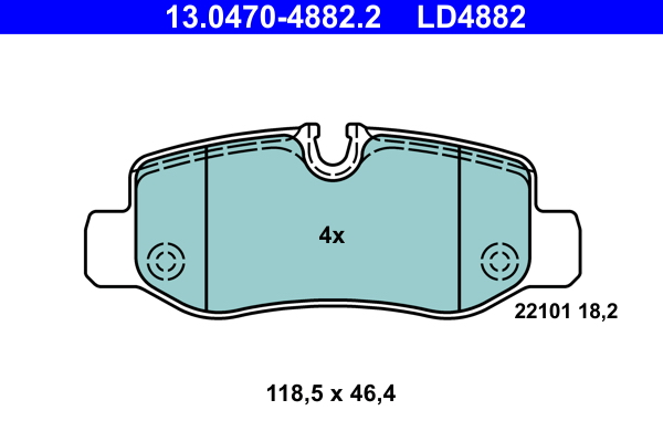 Brake Pad Set, disc brake (Rear axle)  Art. 13047048822