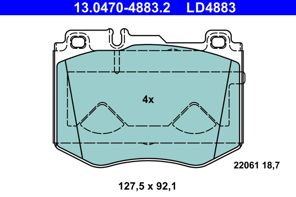 Brake Pad Set, disc brake (Front axle)  Art. 13047048832