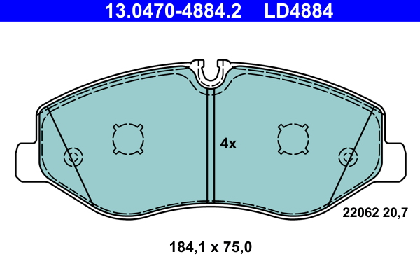 Brake Pad Set, disc brake (Front axle)  Art. 13047048842