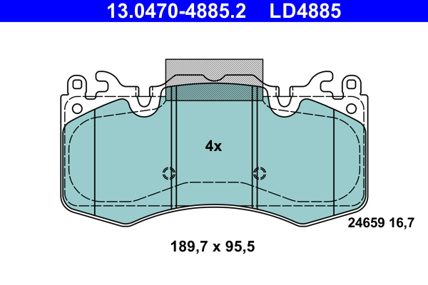 Brake Pad Set, disc brake (Front axle)  Art. 13047048852