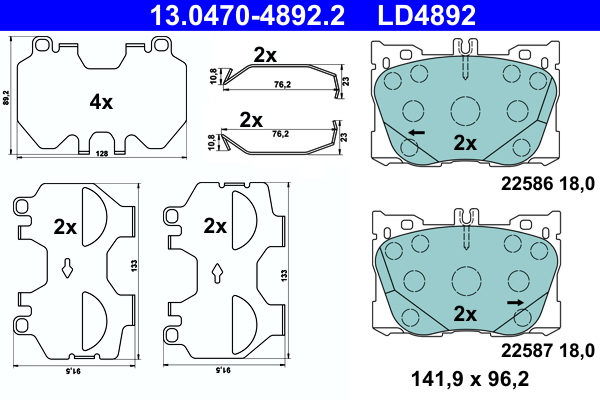 Brake Pad Set, disc brake (Front axle)  Art. 13047048922