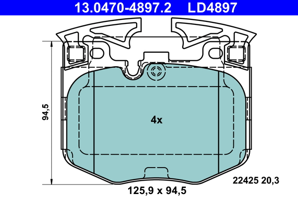 Brake Pad Set, disc brake (Front axle)  Art. 13047048972