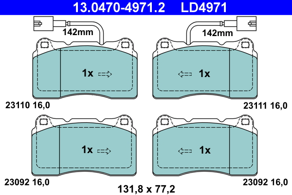 Brake Pad Set, disc brake (Front axle)  Art. 13047049712