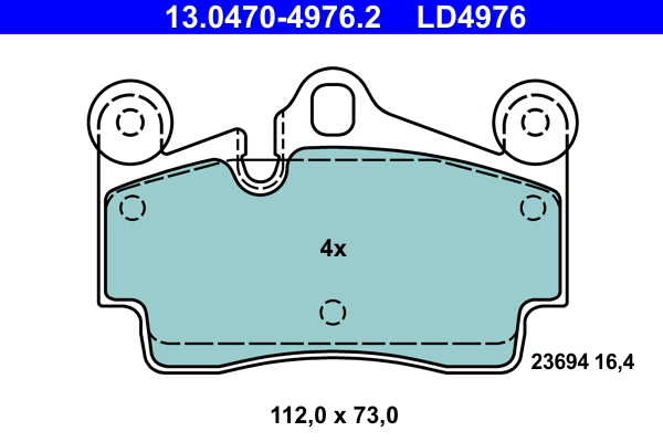 Brake Pad Set, disc brake (Rear axle)  Art. 13047049762