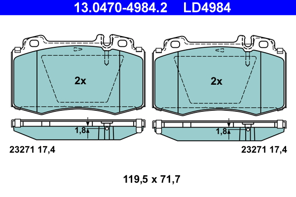 Brake Pad Set, disc brake (Front axle)  Art. 13047049842