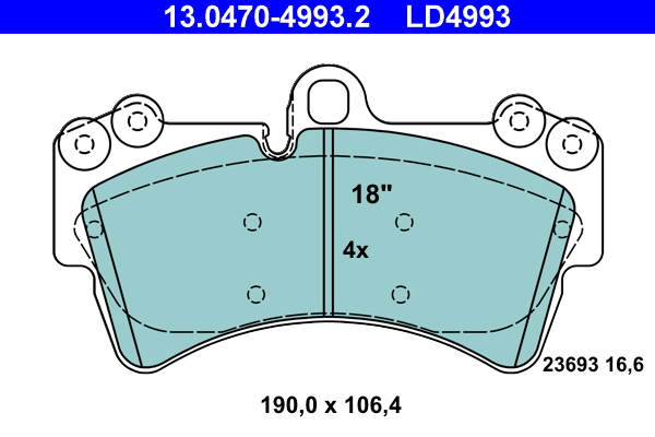 Brake Pad Set, disc brake (Front axle)  Art. 13047049932