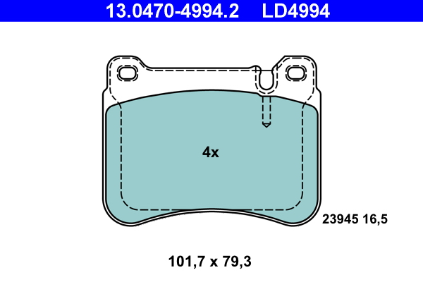 Brake Pad Set, disc brake (Front axle)  Art. 13047049942