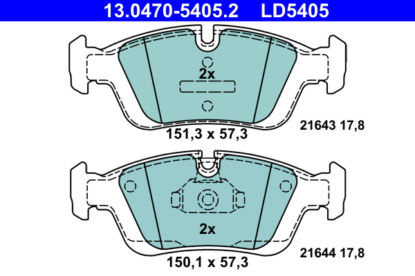 Brake Pad Set, disc brake (Front axle)  Art. 13047054052