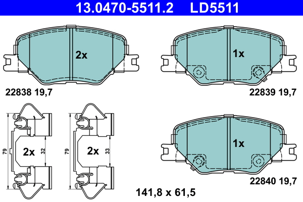 Brake Pad Set, disc brake (Front axle)  Art. 13047055112