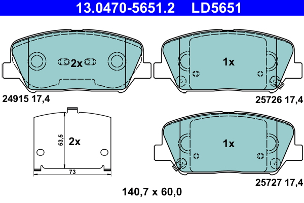 Brake Pad Set, disc brake (Front axle)  Art. 13047056512