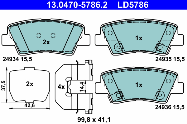 Brake Pad Set, disc brake (Rear axle)  Art. 13047057862