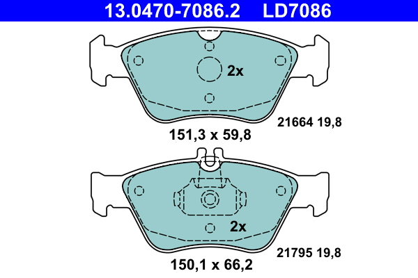 Brake Pad Set, disc brake (Front axle)  Art. 13047070862