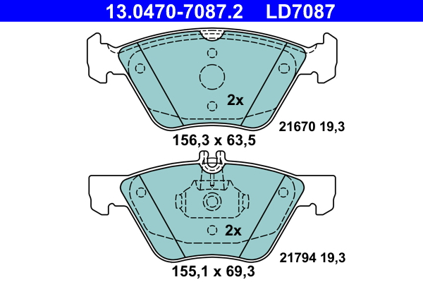 Brake Pad Set, disc brake (Front axle)  Art. 13047070872