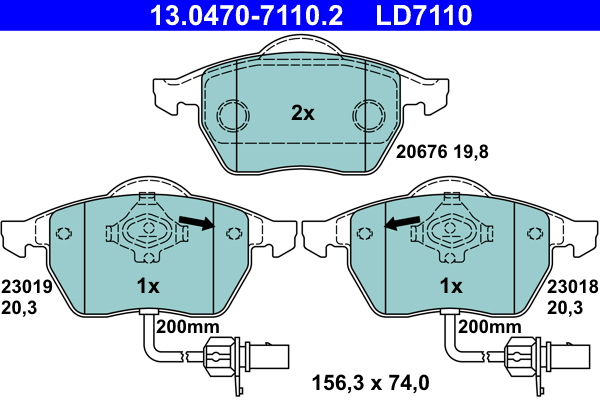 Brake Pad Set, disc brake (Rear axle)  Art. 13047071102