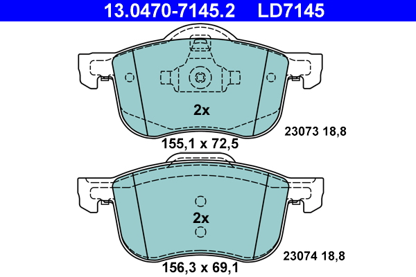 Brake Pad Set, disc brake (Front axle)  Art. 13047071452