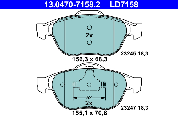 Brake Pad Set, disc brake (Front axle)  Art. 13047071582