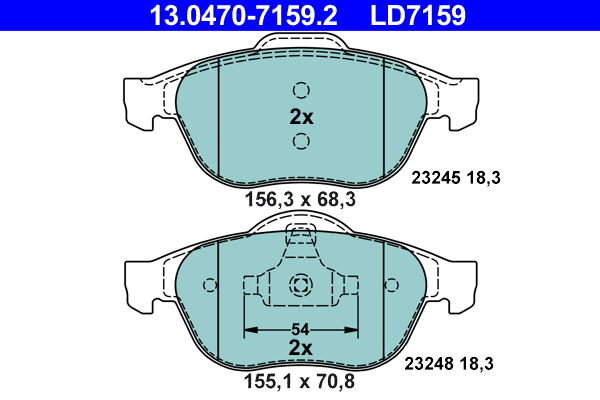 Brake Pad Set, disc brake (Front axle)  Art. 13047071592