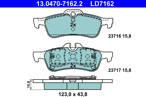 Brake Pad Set, disc brake (Rear axle)  Art. 13047071622