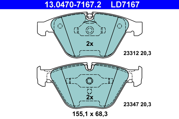 Brake Pad Set, disc brake (Rear axle)  Art. 13047071672