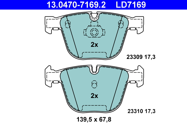 Brake Pad Set, disc brake (Rear axle)  Art. 13047071692