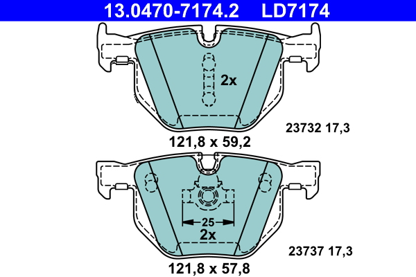 Brake Pad Set, disc brake (Rear axle)  Art. 13047071742