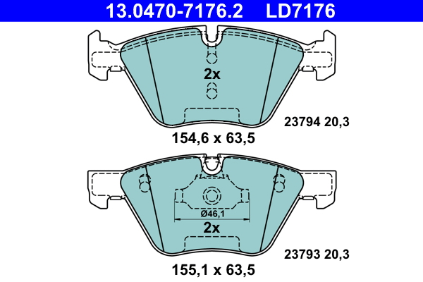 Brake Pad Set, disc brake (Rear axle)  Art. 13047071762