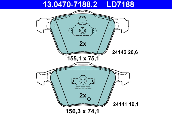 Brake Pad Set, disc brake (Front axle)  Art. 13047071882