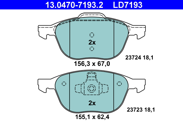 Brake Pad Set, disc brake (Front axle)  Art. 13047071932