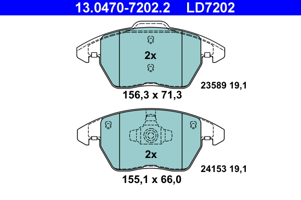 Brake Pad Set, disc brake (Front axle)  Art. 13047072022