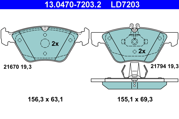 Brake Pad Set, disc brake (Front axle)  Art. 13047072032