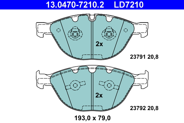 Brake Pad Set, disc brake (Front axle)  Art. 13047072102