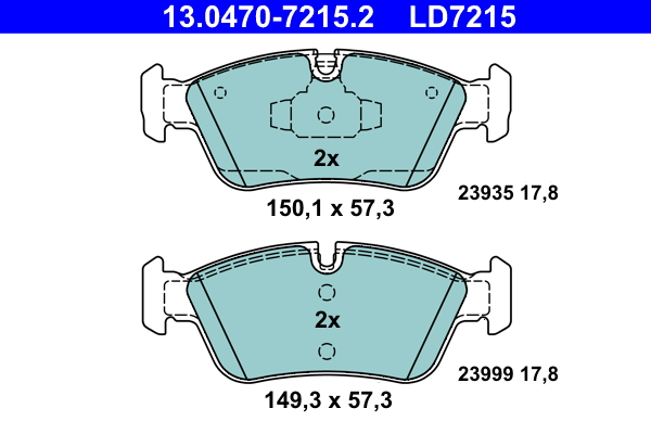 Brake Pad Set, disc brake (Front axle)  Art. 13047072152