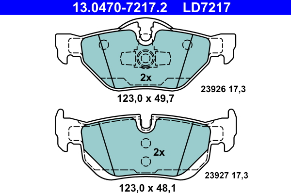 Brake Pad Set, disc brake (Rear axle)  Art. 13047072172