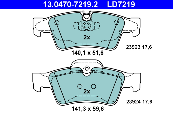 Brake Pad Set, disc brake (Rear axle)  Art. 13047072192