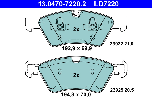 Brake Pad Set, disc brake (Front axle)  Art. 13047072202