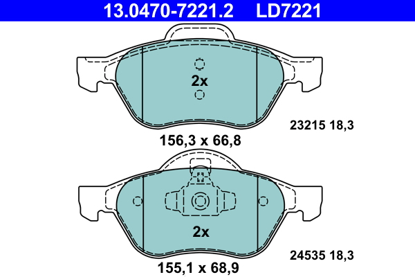 Brake Pad Set, disc brake (Front axle)  Art. 13047072212