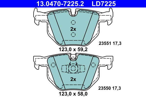 Brake Pad Set, disc brake (Rear axle)  Art. 13047072252