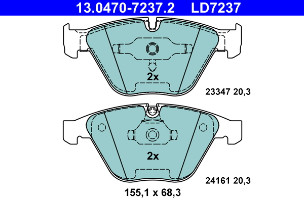 Brake Pad Set, disc brake (Front axle)  Art. 13047072372