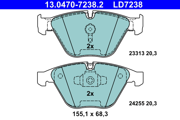 Brake Pad Set, disc brake (Front axle)  Art. 13047072382