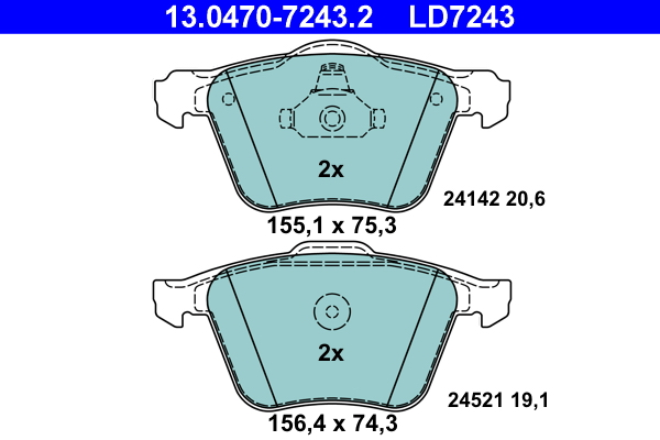 Brake Pad Set, disc brake (Front axle)  Art. 13047072432