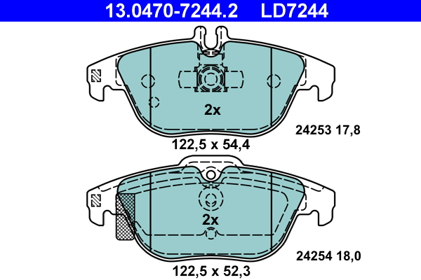 Brake Pad Set, disc brake (Rear axle)  Art. 13047072442