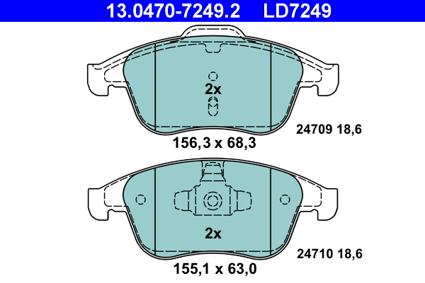 Brake Pad Set, disc brake (Front axle)  Art. 13047072492