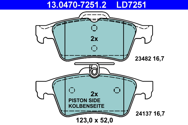 Brake Pad Set, disc brake (Rear axle)  Art. 13047072512